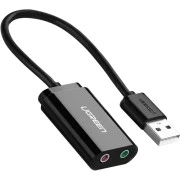 UGREEN US205 USB 2.0 External Sound Adapter Black (30724)
