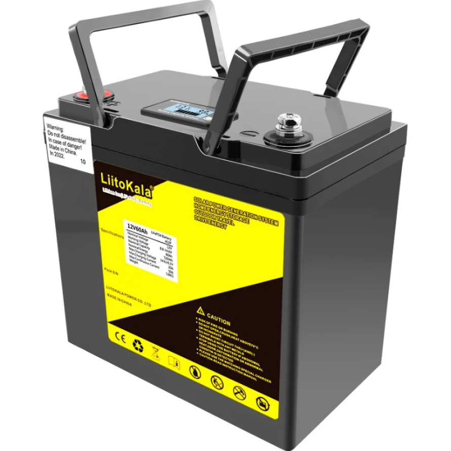 Аккумуляторная батарея LIITOKALA LiFePO4 12V 60Ah LCD (12В, 60Ач, 4S2P/BMS) (12V60AH LIFEPO4 LCD) (UA)