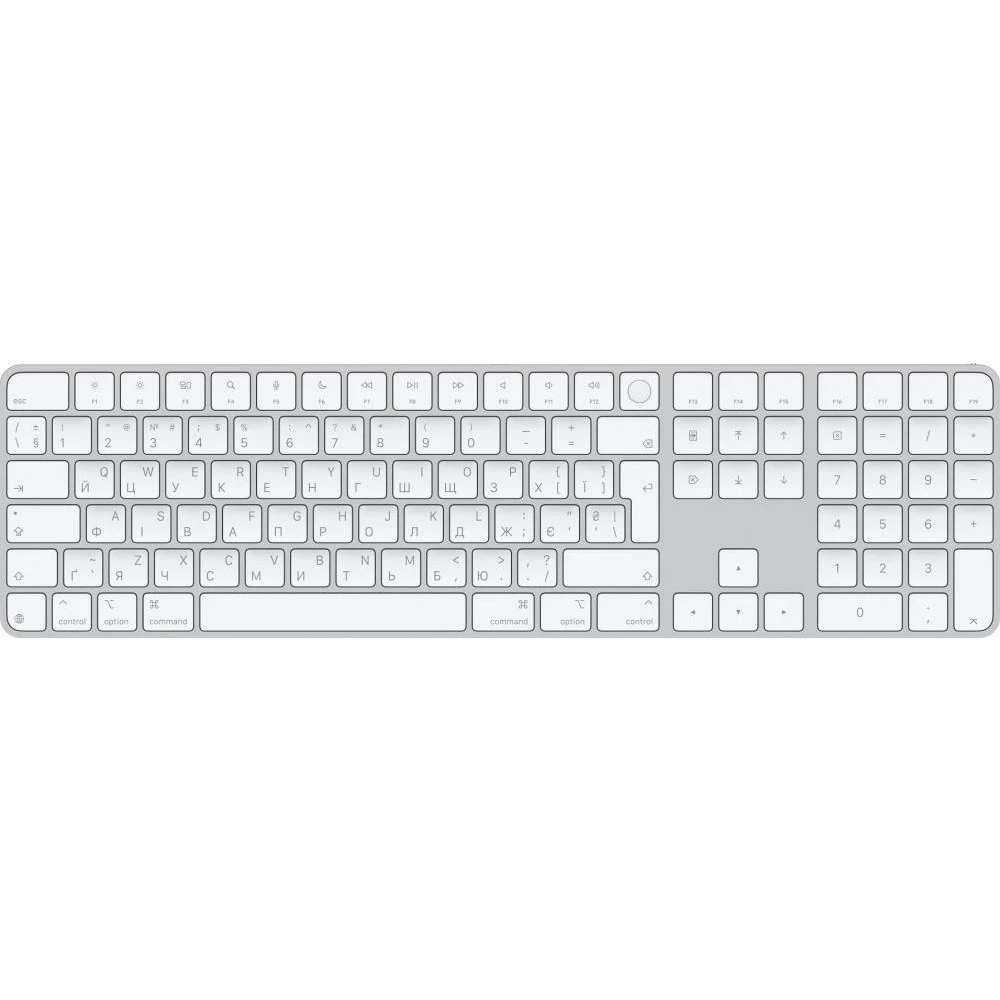 Apple Magic Keyboard with Touch ID and Numeric Keypad for Mac with Apple silicon USB-C White Keys (MXK73)