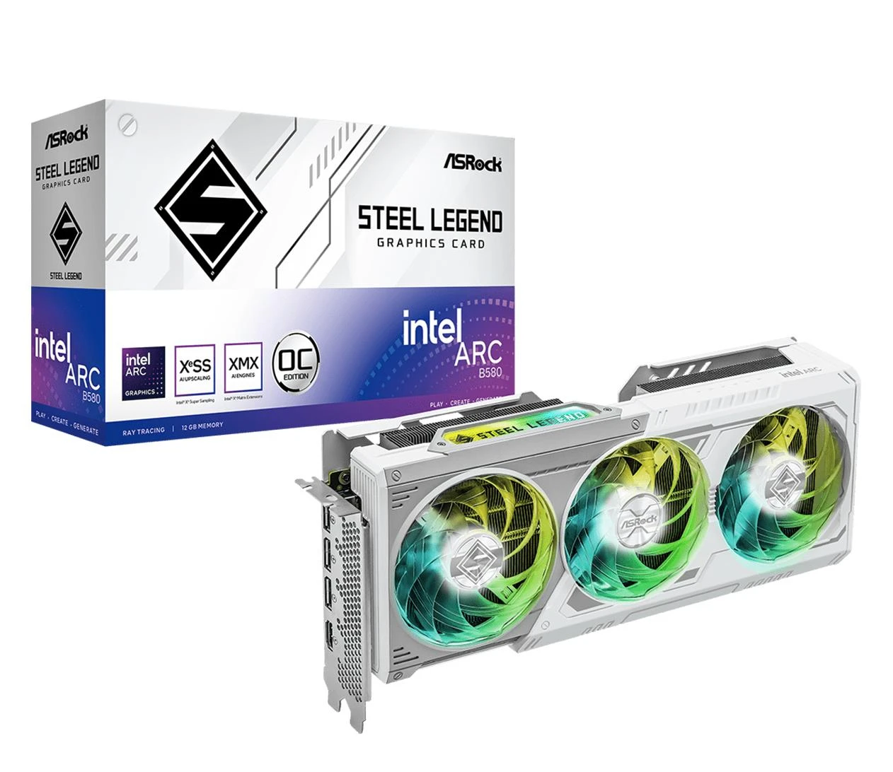 Відеокарта ASRock Arc B580 Steel Legend OC 12GB GDDR6 (B580 SL 12GO) EU