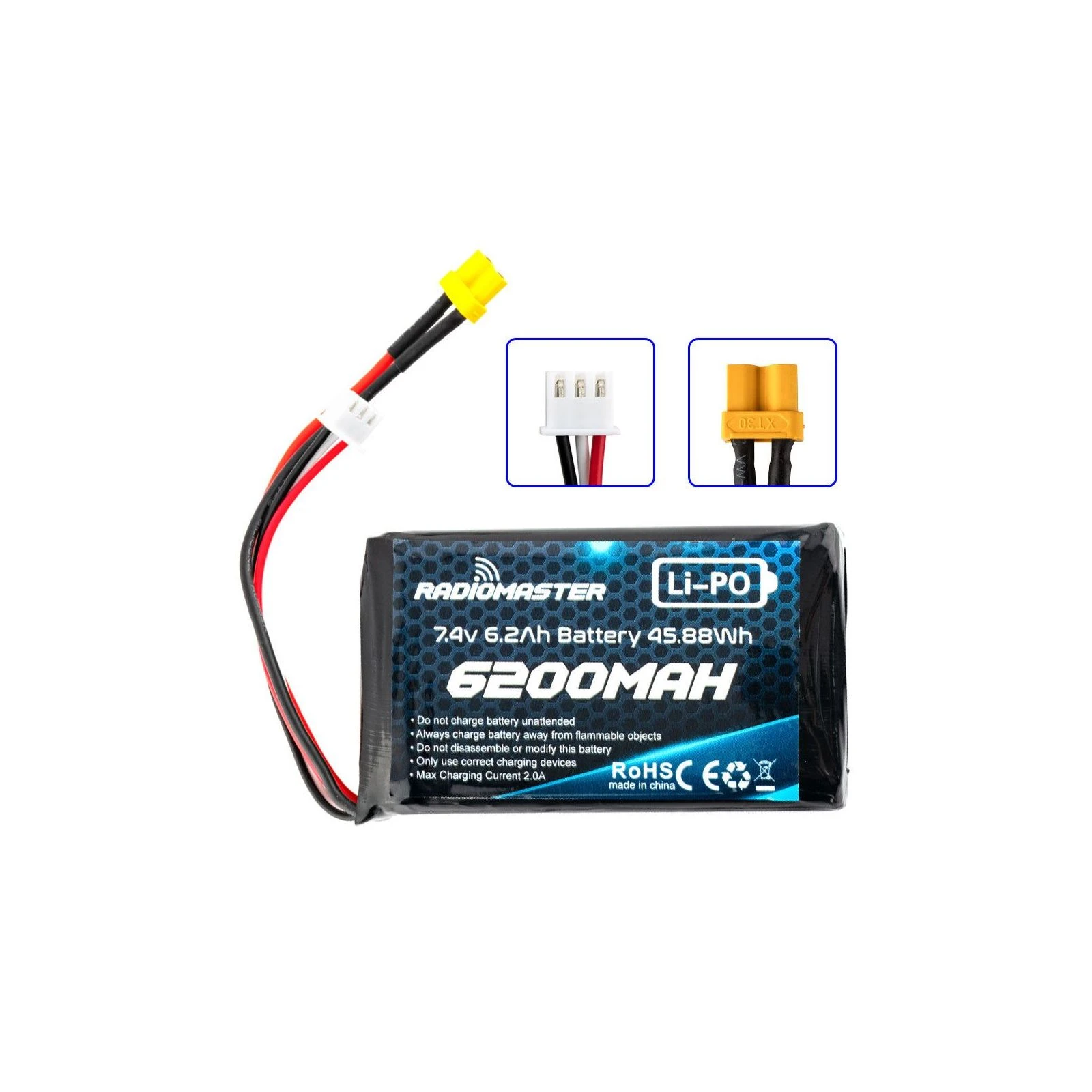 Акумулятор для дрона RadioMaster 6200mah 2S Lipo Transmitter Battery (HP0157.BATT-6200-2S) (UA)