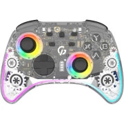 Геймпад GamePro GPX13T 2.4G/BT 5.1/USB/PC/iOS/Android RGB Transparent (GPX13T) (UA)