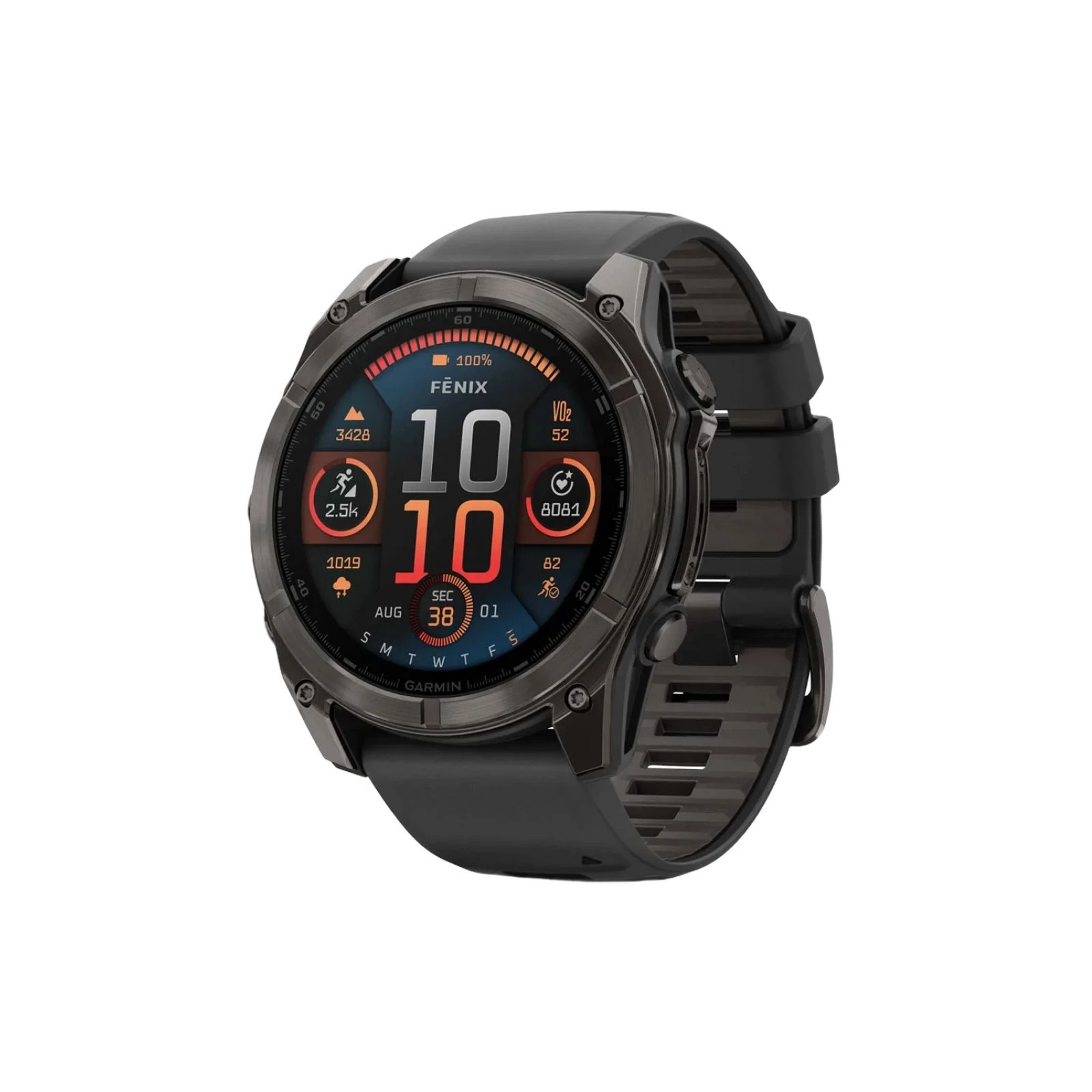 Смарт-годинник Garmin fenix 8 51mm,AMOLED,Saph,CrbnGryTi/Blk,Blk/PebbleGryBnd (010-02905-21) (UA)