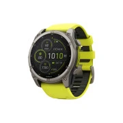 Смарт-годинник Garmin fenix 8 51mm, Saph Solar, BareTi/Graphite, AmpYe/GrphBnd (010-02907-21) (UA)
