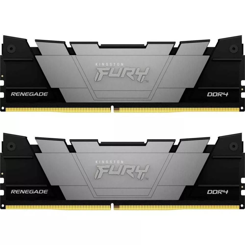 Оперативна пам'ять DDR4 16GB (2x8GB) 4800 MHz Renegade Black Kingston Fury (KF448C19RB2K2/16) (UA)