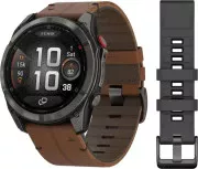 Смарт-часы Garmin Fenix 8 Pro 51 mm AMOLED Carbon Gray DLC Titanium with Chestnut Leather Band (010-03199-40)