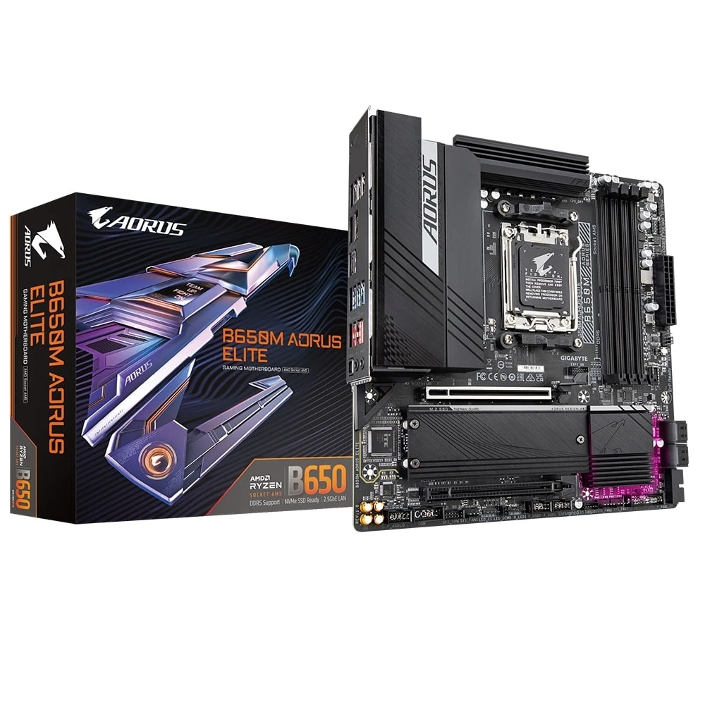 Материнська плата Gigabyte B650M Aorus Elite Socket AM5 (UA)