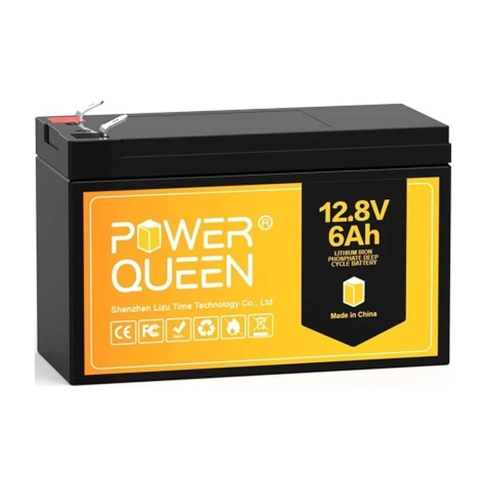 Акумуляторна батарея LiFePo4 Power Queen 12.8V-6Ah (Power Quee-LiFePO4-12.8-6) (UA)