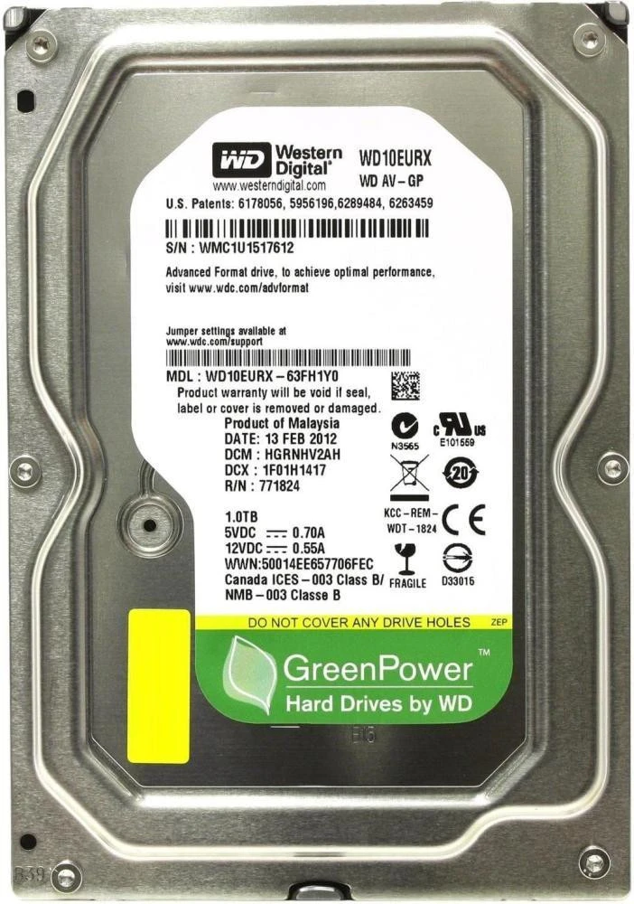 Жесткий диск WD AV-GP WD10EURX