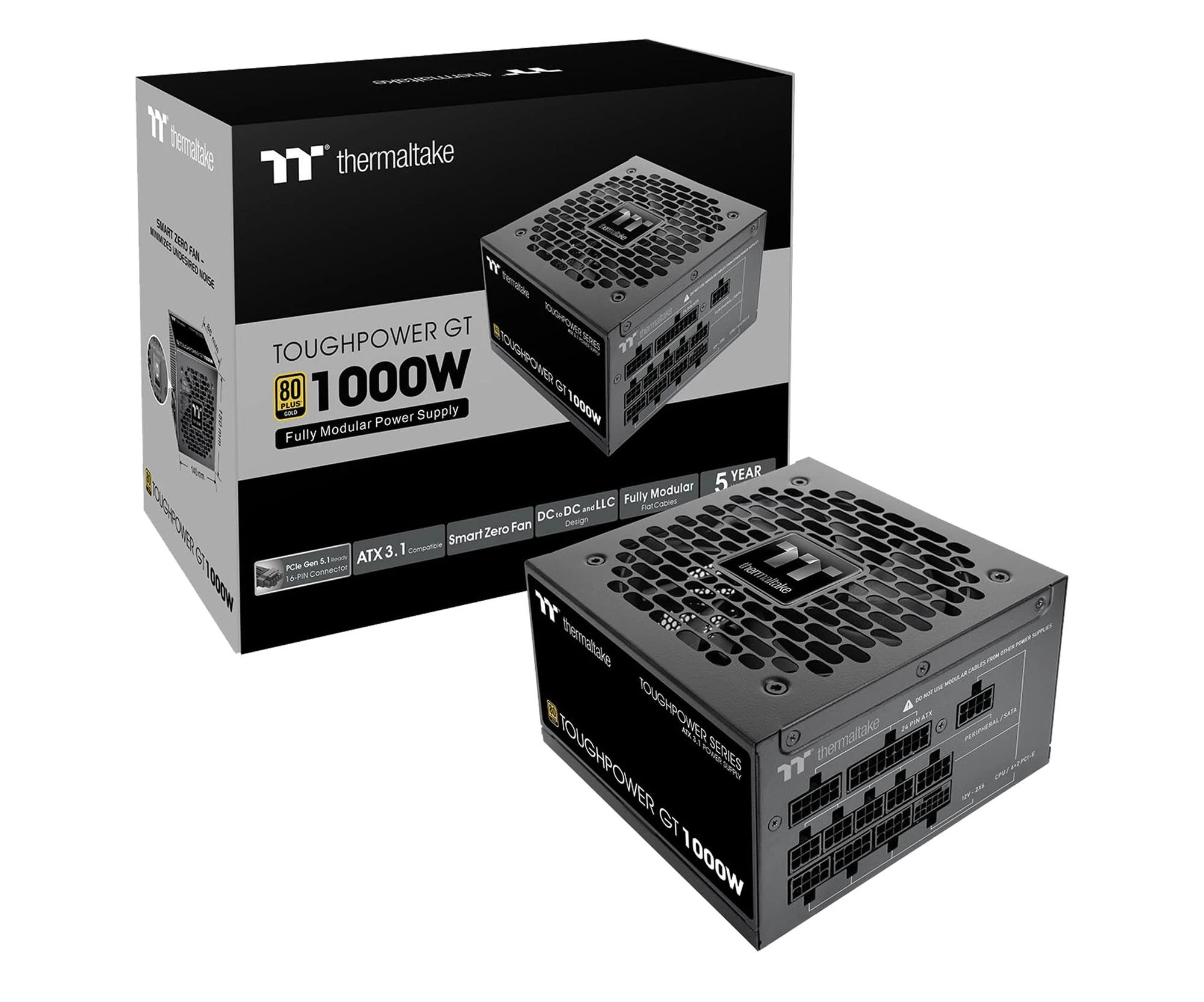 Блок живлення Thermaltake ToughPower GT 1000W 80 Plus Gold ATX 3.1 (PS-TPT-1000FNFAGE-3) EU