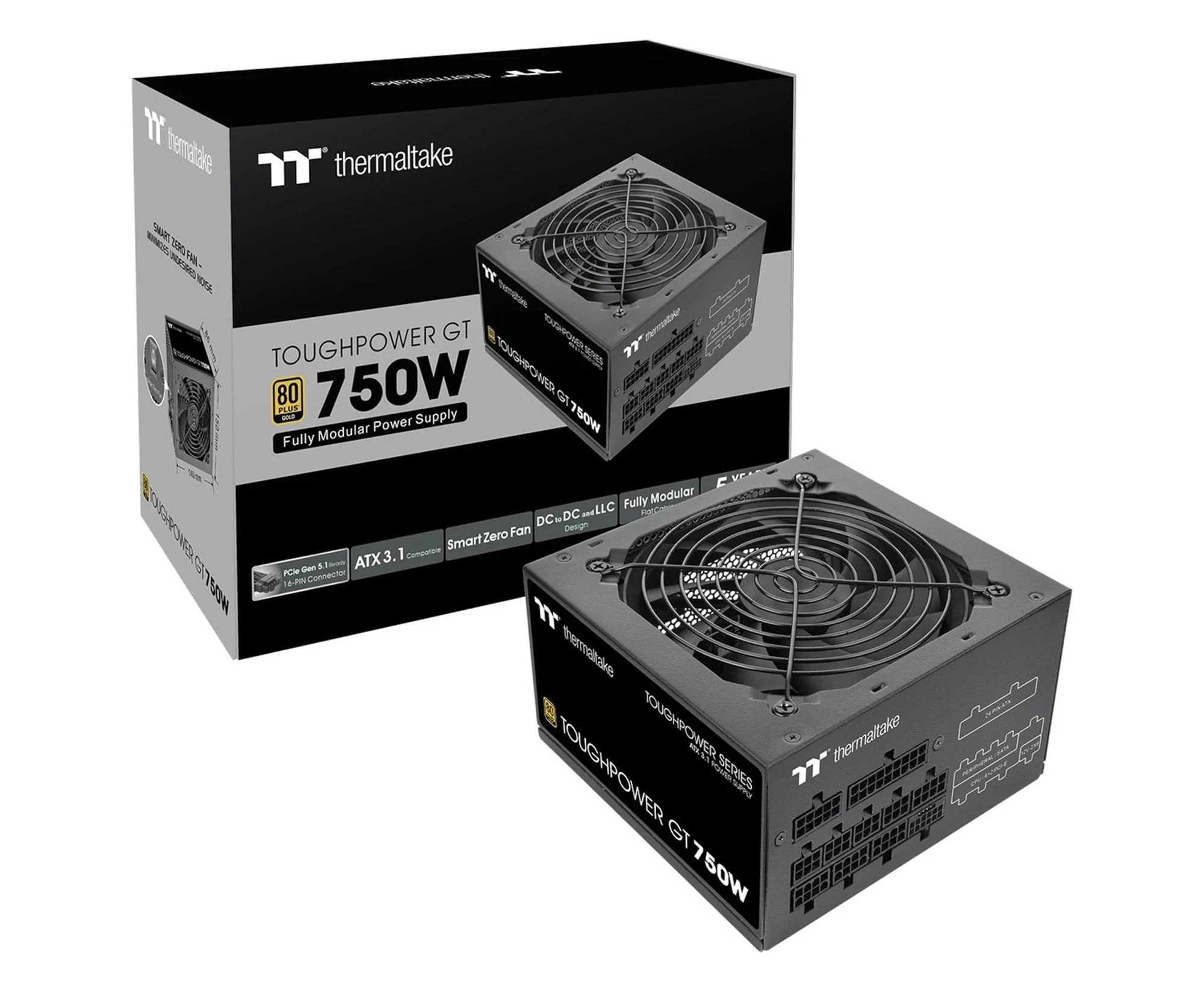 Блок живлення Thermaltake ToughPower GT 750W 80 Plus Gold ATX 3.1 (PS-TPT-0750FNFAGE-3) EU