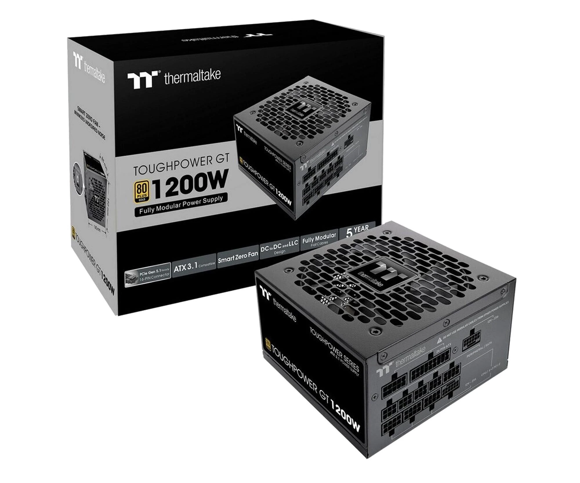 Блок живлення Thermaltake ToughPower GT 1200W 80 Plus Gold ATX 3.1 (PS-TPT-1200FNFAGE-3) EU
