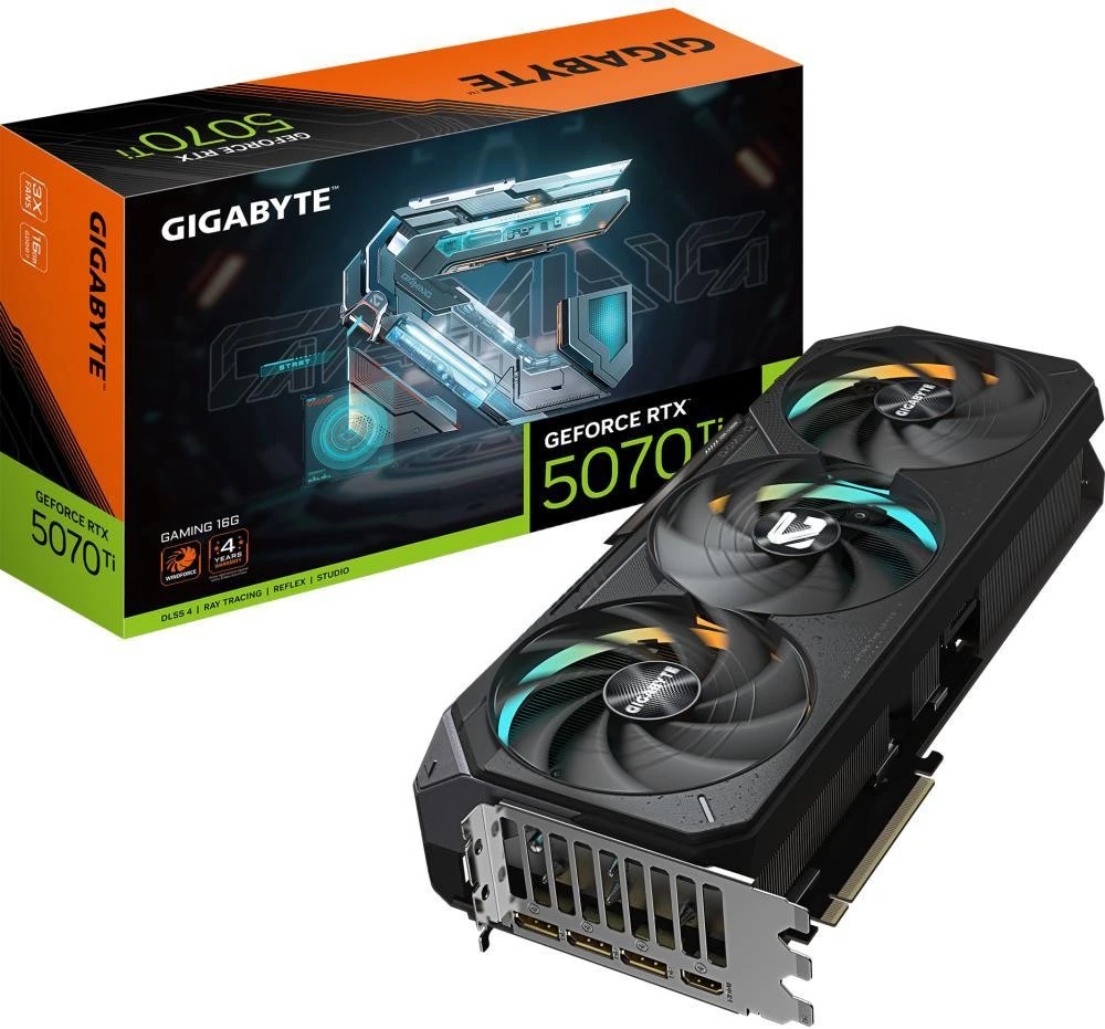 Відеокарта GIGABYTE GeForce RTX 5070 Ti GAMING 16G (GV-N507TGAMING-16GD) (UA)