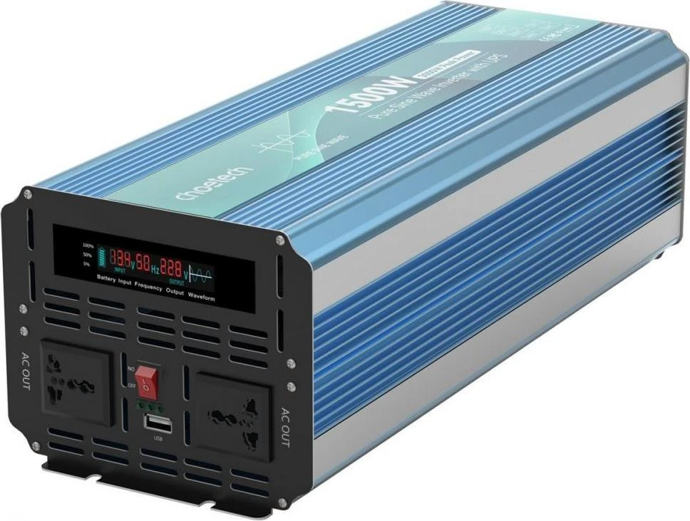 Перетворювач DC-AC Choetech INV-C1500WUPS-EU (UA)