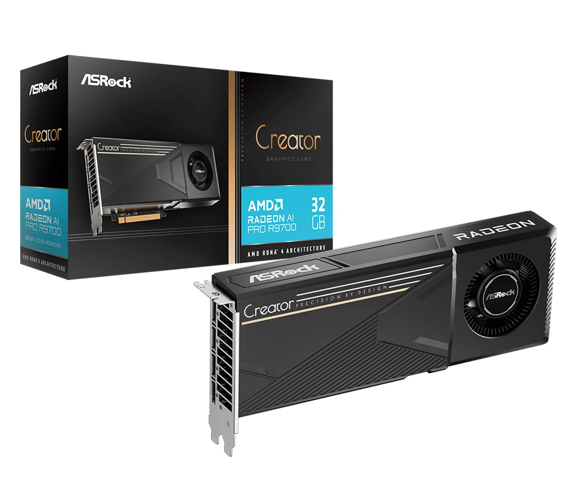 Відеокарта ASRock Radeon AI PRO R9700 Creator 32GB GDDR6 (R9700 CT 32G) EU