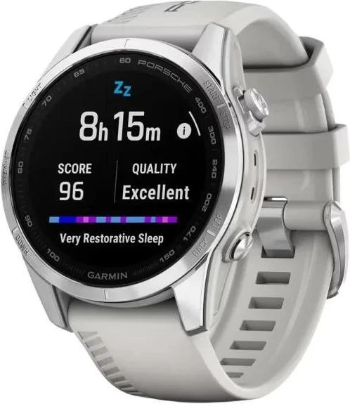 Garmin Epix Pro Gen 2 Sapphire 42mm Porsche Design Silver w. Whitestone Band (010-02802-50)