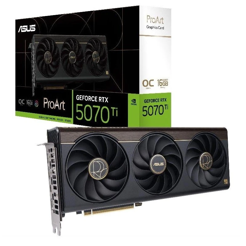 Відеокарта GeForce RTX 5070 Ti 16GB GDDR7 ProArt OC Asus (PROART-RTX5070TI-O16G) (UA)