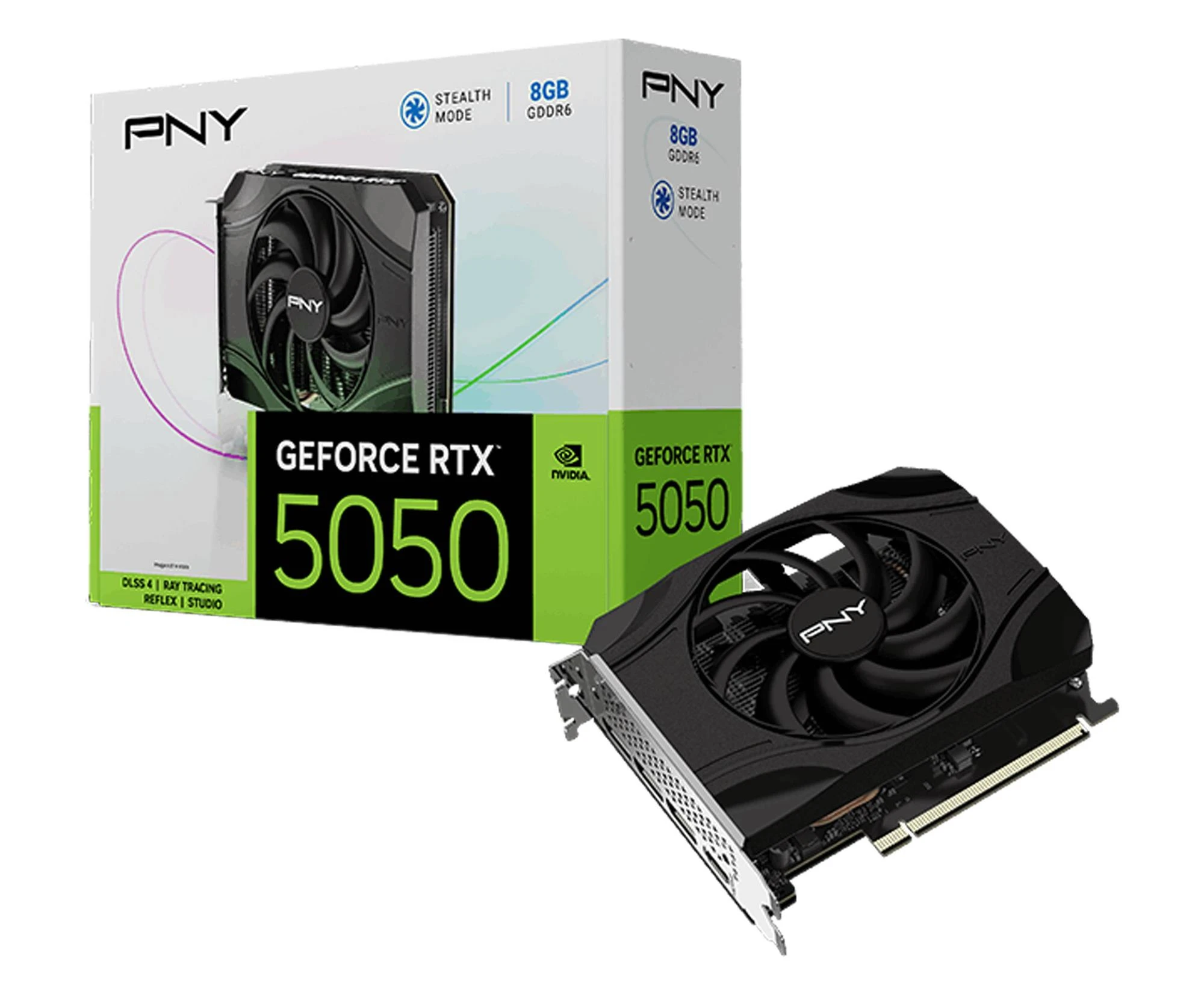 Відеокарта PNY GeForce RTX 5050 Single Fan 8GB GDDR6 DLSS4 (VCG50508SFXPB1) EU