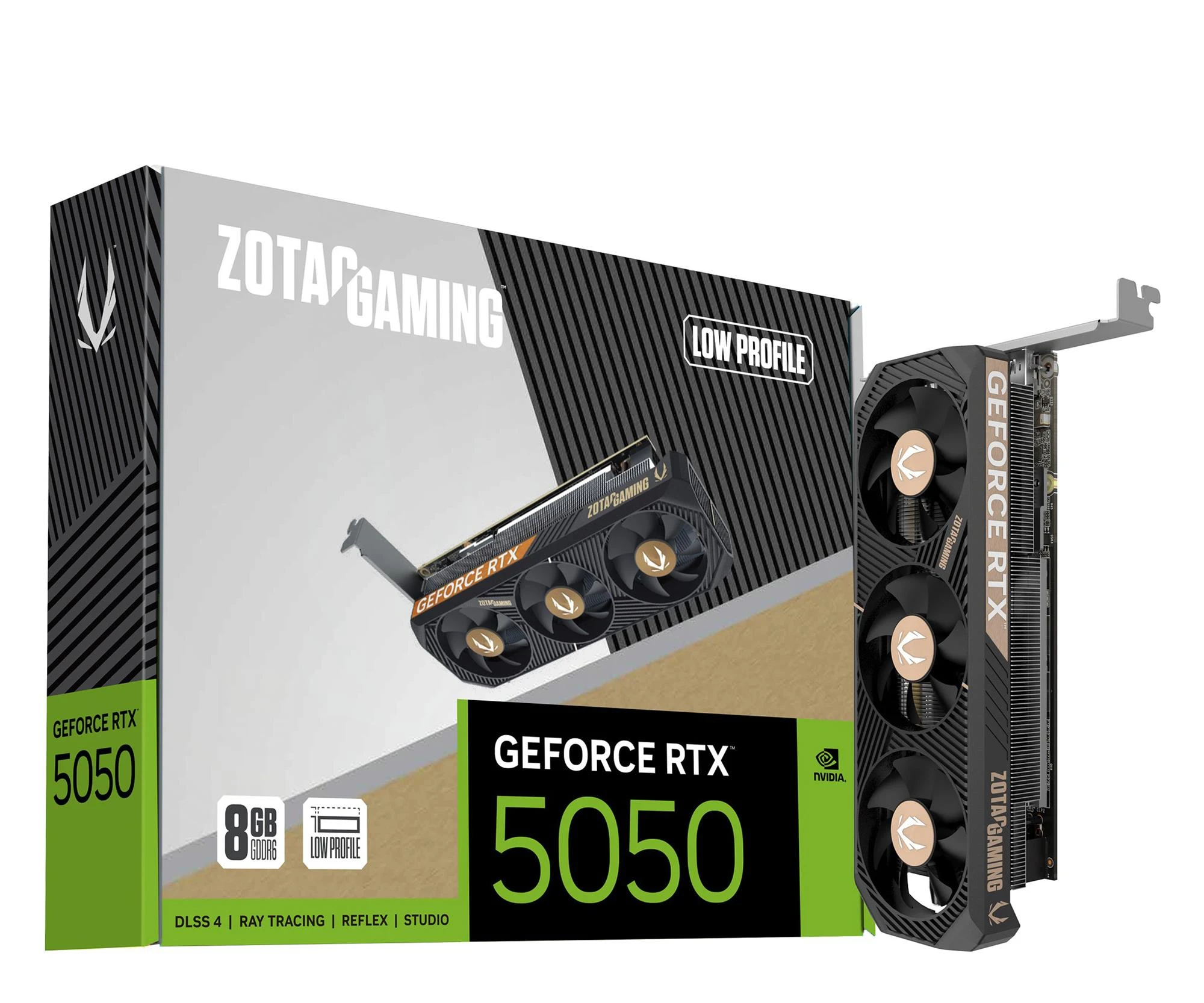 Відеокарта Zotac GeForce RTX 5050 Low Profile 8GB GDDR6 DLSS4 (ZT-B50500L-10L) EU