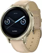 Смарт-годинники Garmin Venu 4 41 мм Lunar Gold з ремінцем Light Sand Leather Band (010-03013-03)