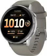 Смарт-годинник Garmin Venu 4 45 мм Сріблястий з сріблясто-сірим силіконовим ремінцем (010-03014-01/41)