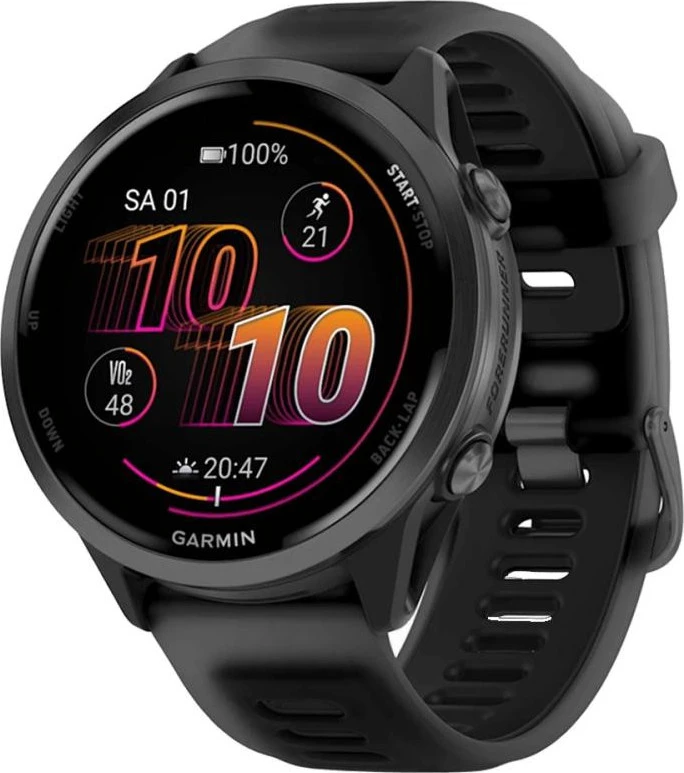 Смарт-часы Garmin Forerunner 570 47mm Slate Gray Aluminum w. Translucent Black/Black Band (010-02971-00/40) (UA)