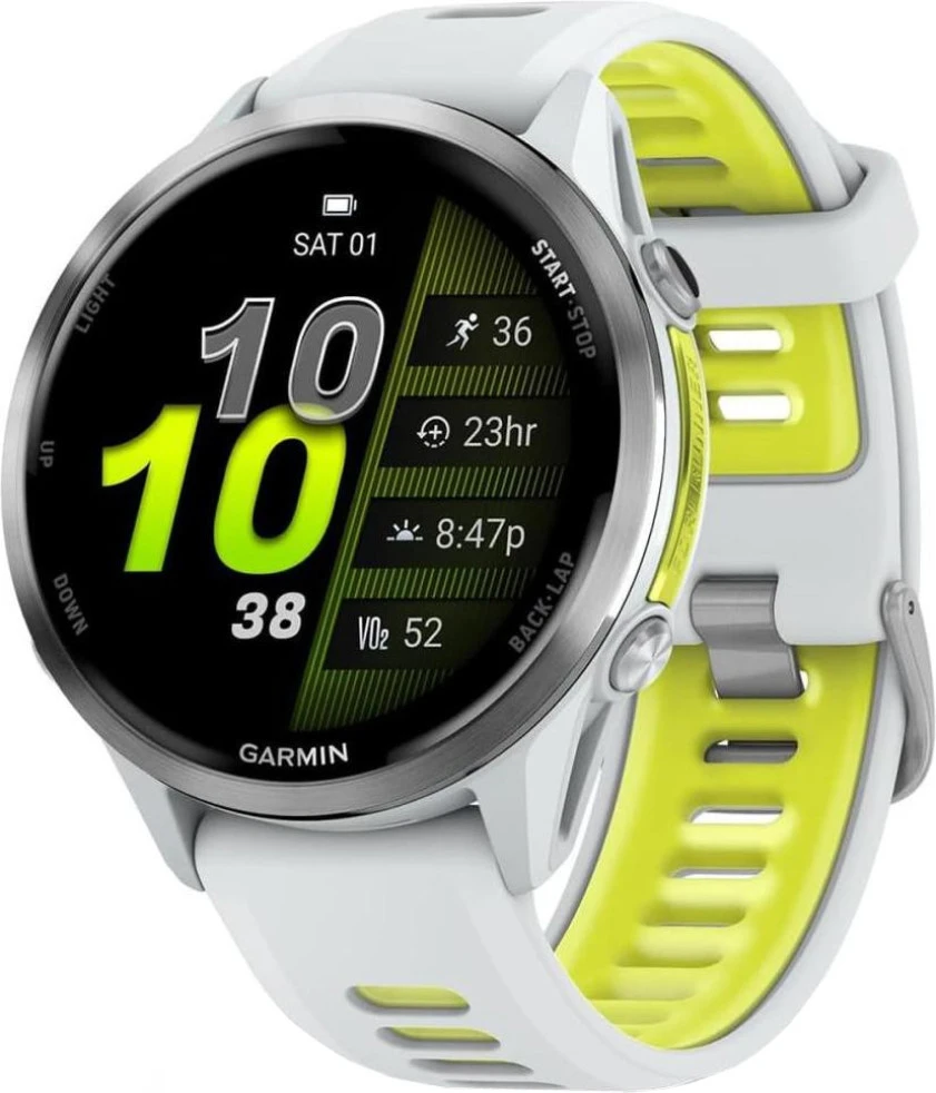 Смарт-часы Garmin Forerunner 970 Titanium w. Whitestone Case and Whitestone/T. Amp Yellow Band (010-02969-11) (UA)