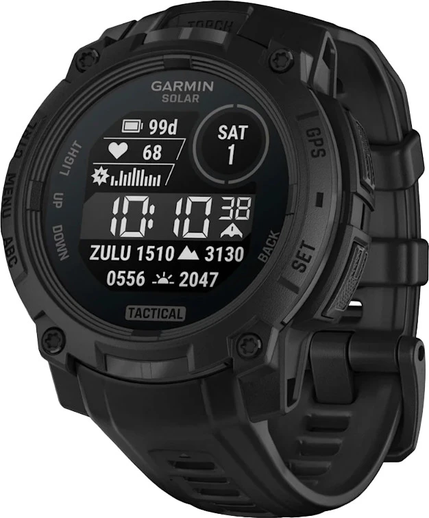 Garmin Instinct 3 45mm Solar Tactical Edition Black with Black Band (010-02934-50/90)
