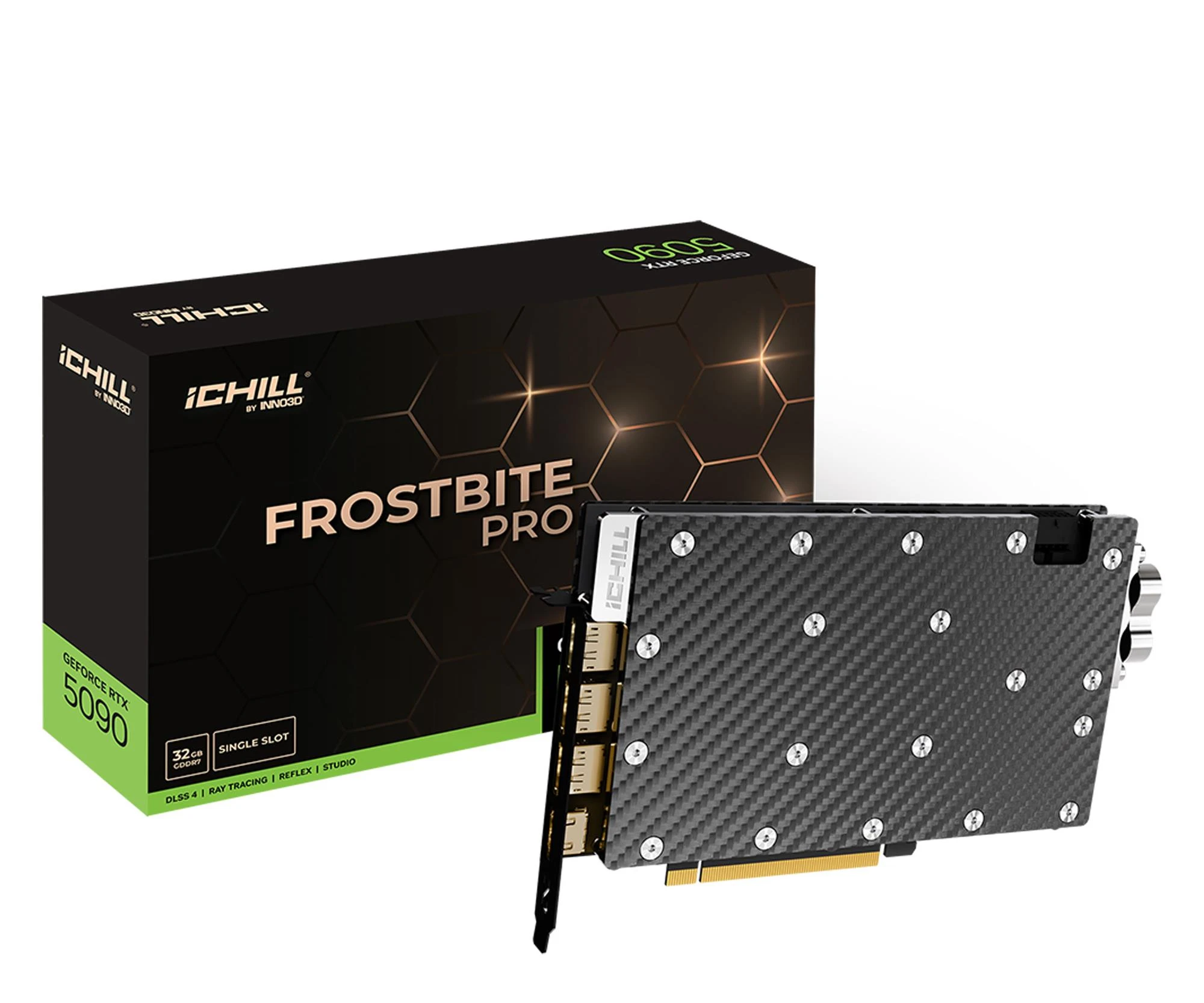 Відеокарта INNO3D GeForce RTX 5090 iCHILL Frostbite PRO 32GB GDDR7 DLSS4 (C50903-32D7X-1759FBP) EU