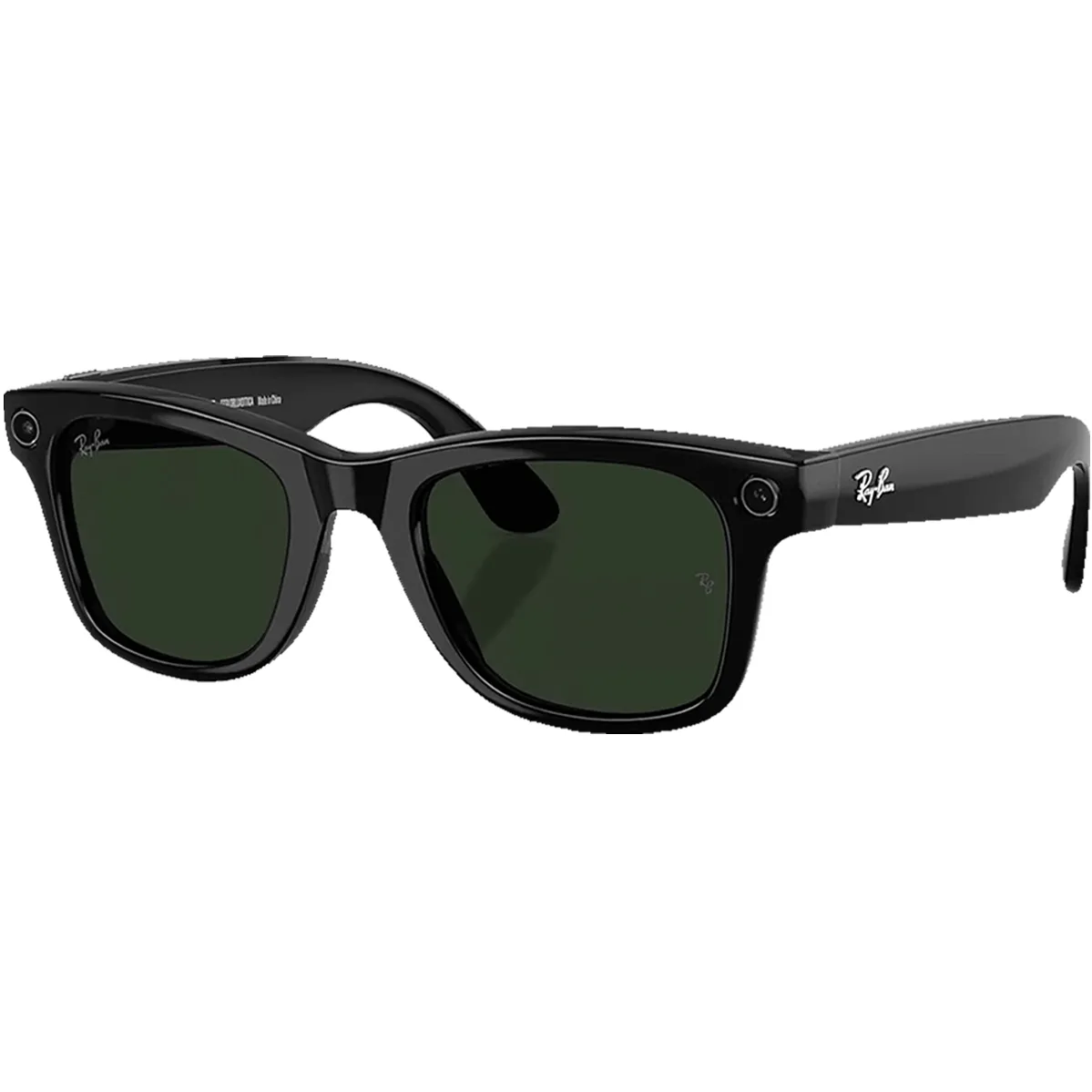 Ray-Ban Meta Wayfarer Gen2 Stand.Shiny Black Frame/Clear to Graphite Green Transit.Lens. RW4012 601/1M 50-22