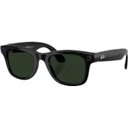 Ray-Ban Meta Wayfarer Gen2 Stand.Shiny Black Frame/Clear to Graphite Green Transit.Lens. RW4012 601/1M 50-22
