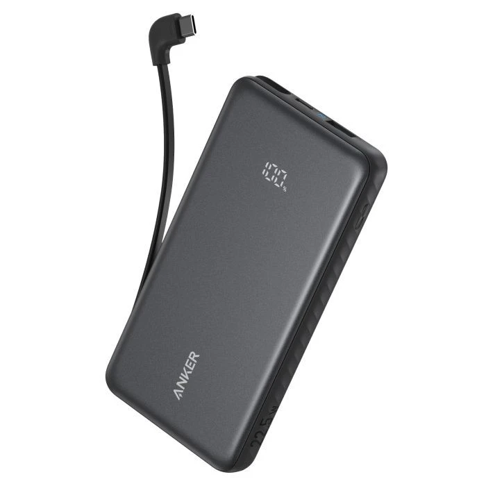 Мобільна батарея Anker 10000mAh, 22.5W, Built-In USB-C Cable, black (A110DH11) (UA)