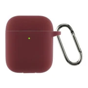 Чохол для навушників Armorstandart Ultrathin Silicone Case With Hook для Apple AirPods 2 Burgundy (ARM59680) (UA)
