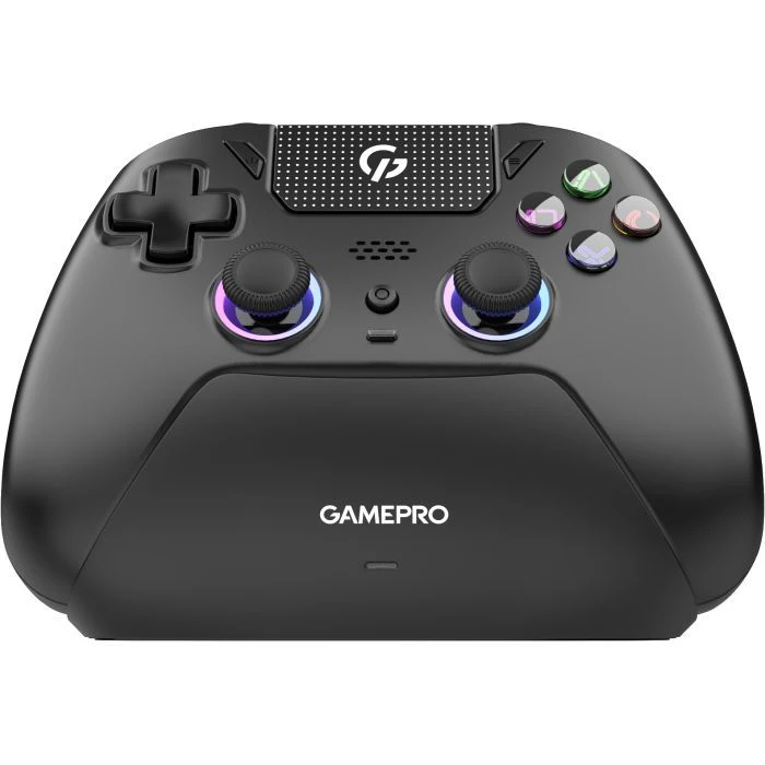 Геймпад GamePro 2.4G/BT 5.1/USB (Switch/PS/PC/iOS/Android) RGB Black (GPS20BDOC) (UA)