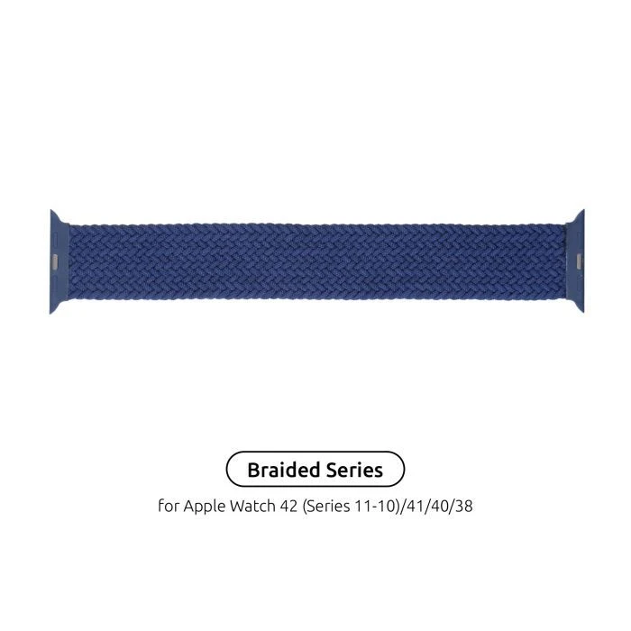 Ремешок для смарт-часов Armorstandart Braided Solo Loop для Apple Watch 42 (Series 11-10)/41/40/38 Atlantic Blue Size 6 (144 mm) (ARM58068) (UA)