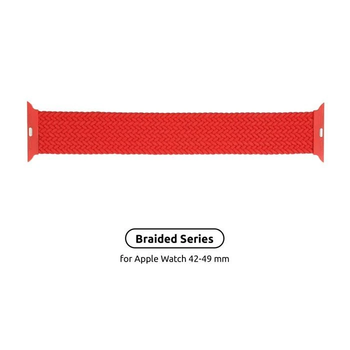 Ремешок для смарт-часов Armorstandart Braided Solo Loop для Apple Watch 49/46/45/44/42 (Series 1-3) Red Size 10 (172 mm) (ARM58083) (UA)