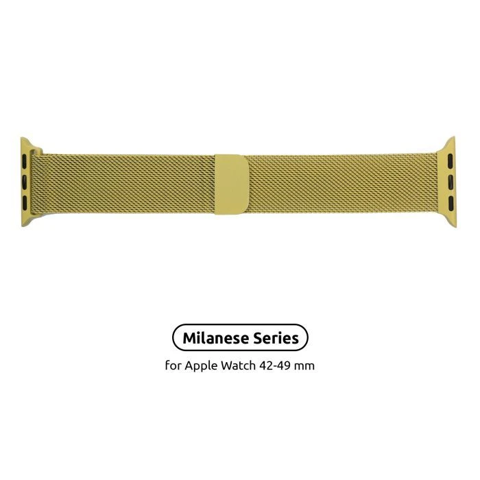 Ремешок для смарт-часов Armorstandart Milanese Loop для Apple Watch 49/46/45/44/42 (Series 1-3) Yellow (ARM55261) (UA)