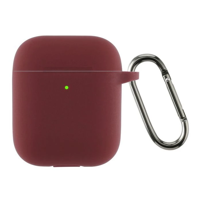 Чохол для навушників Armorstandart Ultrathin Silicone Case With Hook для Apple AirPods 2 Burgundy (ARM59680) (UA)