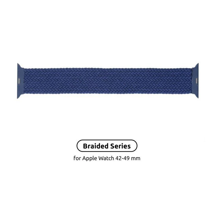 Ремінець для смарт-годинників Armorstandart Braided Solo Loop для Apple Watch 49/46/45/44/42 (Series 1-3) Atlantic Blue Size 8 (160 mm) (ARM58079) (UA)