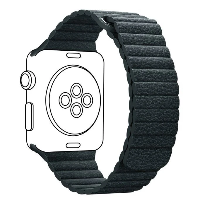 Ремешок для смарт-часов Armorstandart Leather Loop для Apple Watch 42 (Series 11-10)/41/40/38 Midnight Blue (ARM57839) (UA)