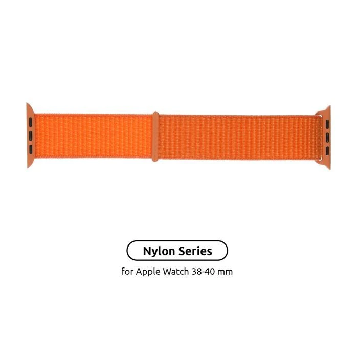 Ремінець для смарт-годинників Armorstandart Nylon Band для Apple Watch 42 (Series 10)/41/40/38 Orange C (ARM57848) (UA)
