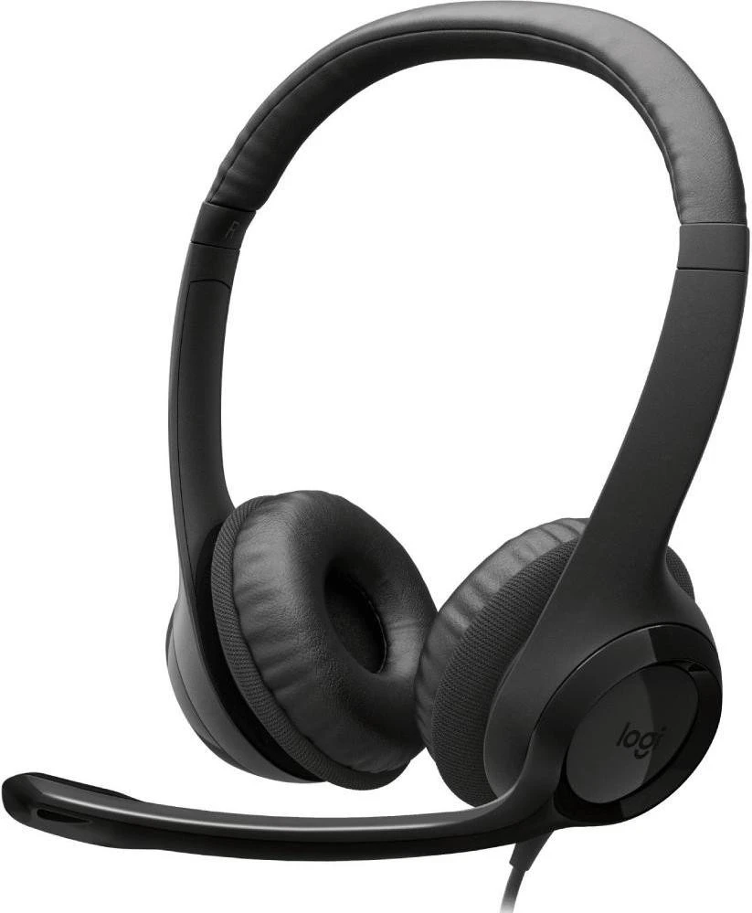 Навушники з мікрофоном Logitech H390 USB-C Black (981-001576) (UA)