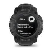 Смарт-часы Garmin Instinct 3 50mm Tactical Solar Black with Charcoal Silicone Band (010-02935-90) (UA)