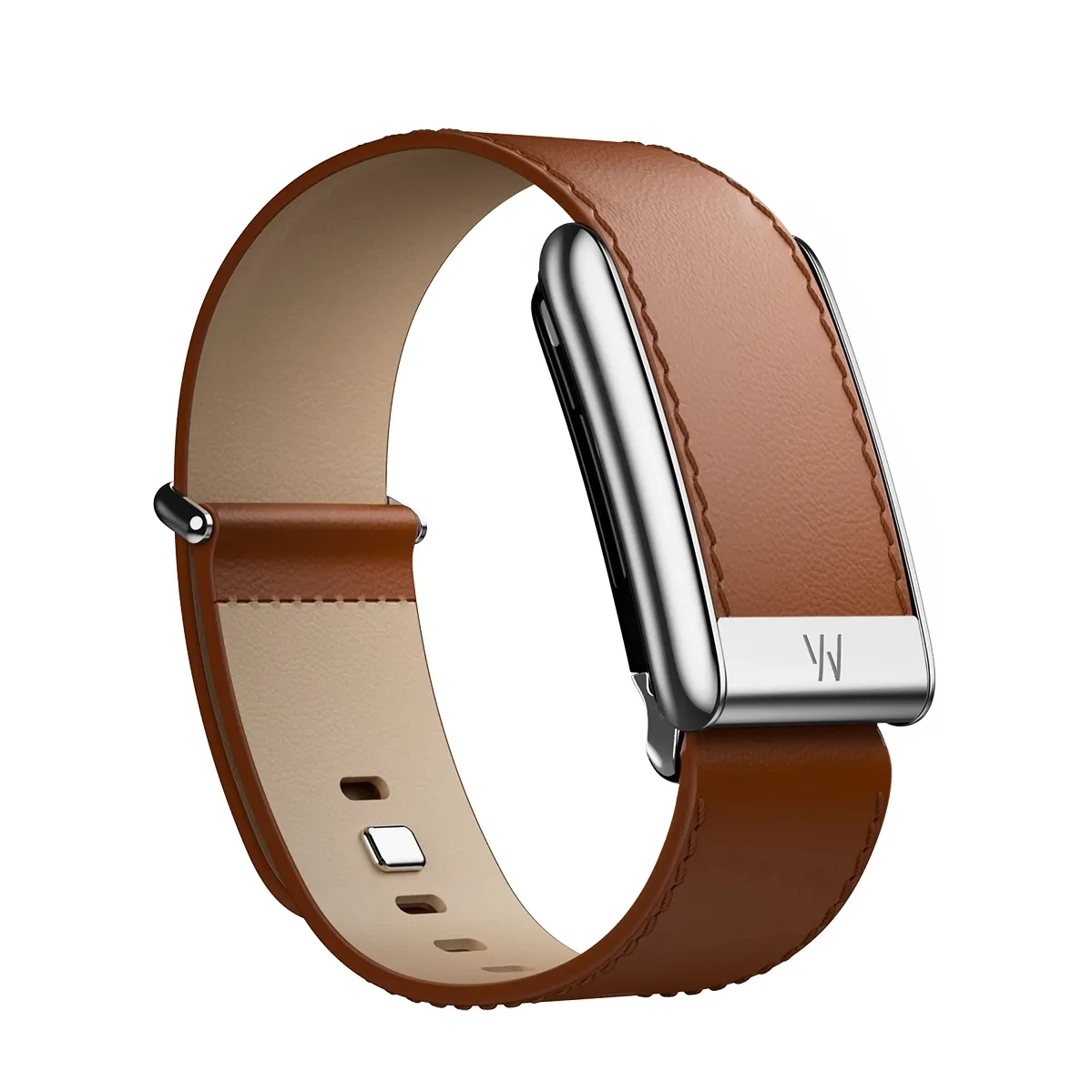Ремешок WHOOP LeatherLuxe Straight Band | Chestnut/Cream with Titanium - Size L для WHOOP 5.0 (810114362167)