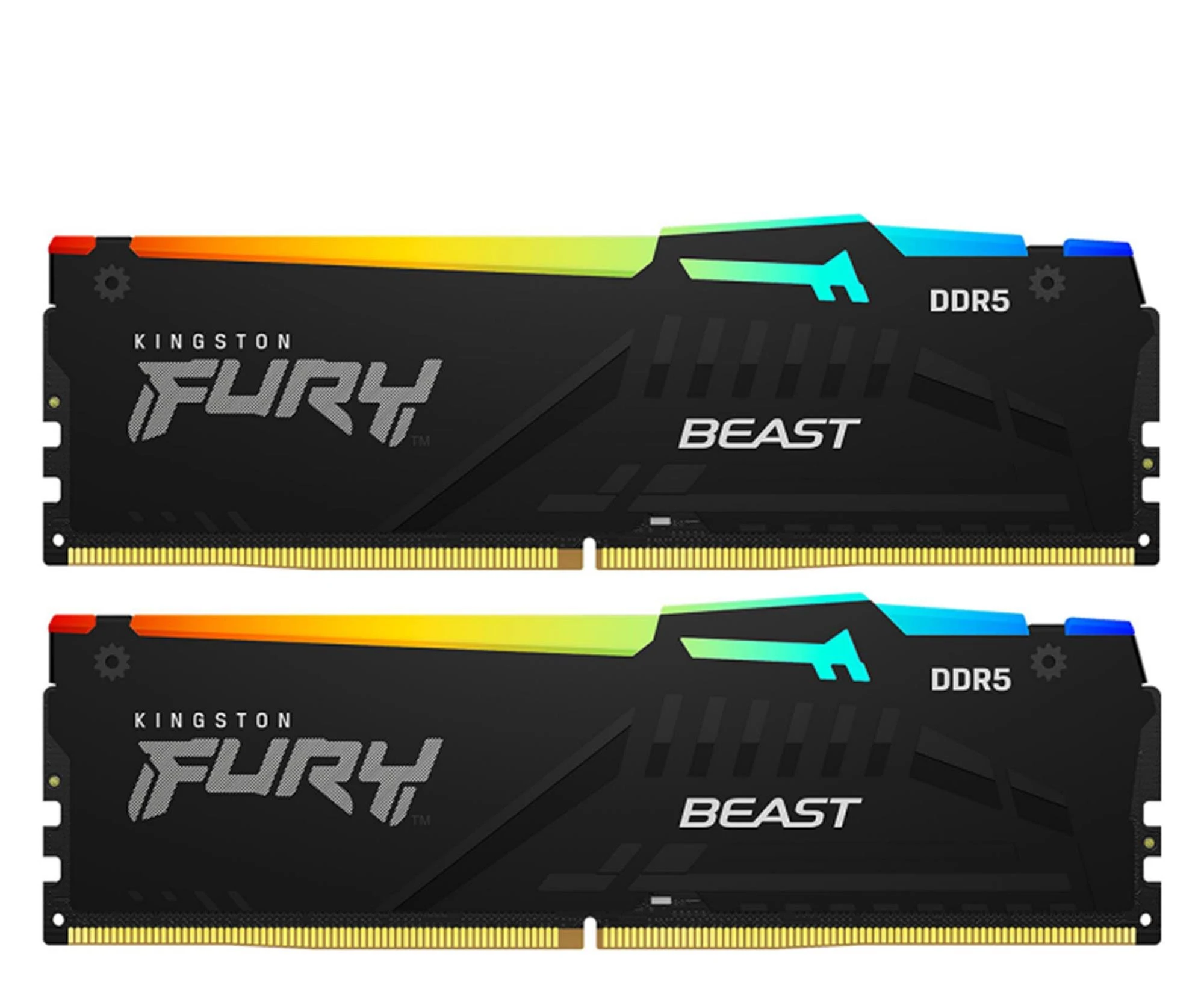 Оперативная память Kingston FURY 32GB (2x16GB) 6400 CL32 Beast Black RGB (KF564C32BBEAK2-32) EU