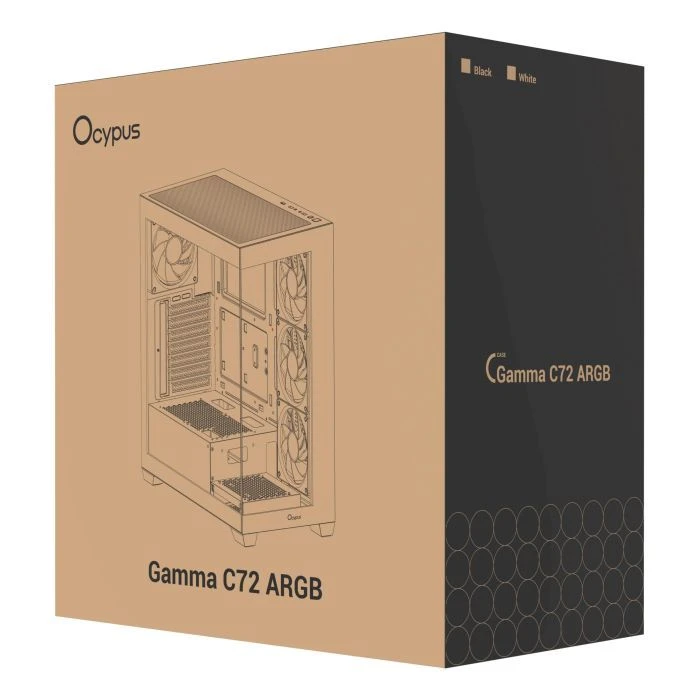 Корпус OCYPUS GAMMA C72 BK ARGB (GAMMA-C72-BKD400XX-GL) (UA)