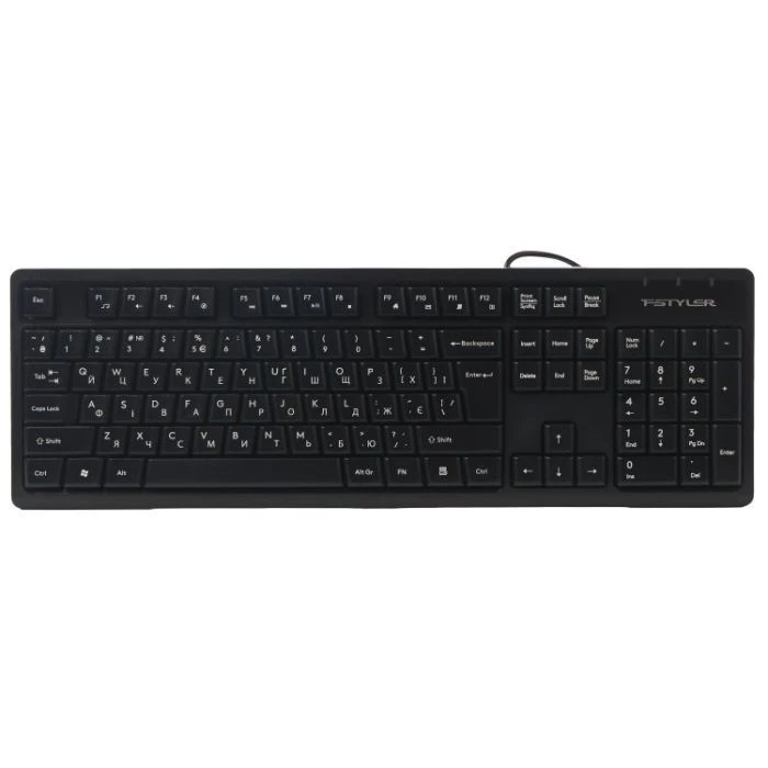 Клавіатура A4Tech FKS12 USB UA Black (4711421003155) (UA)