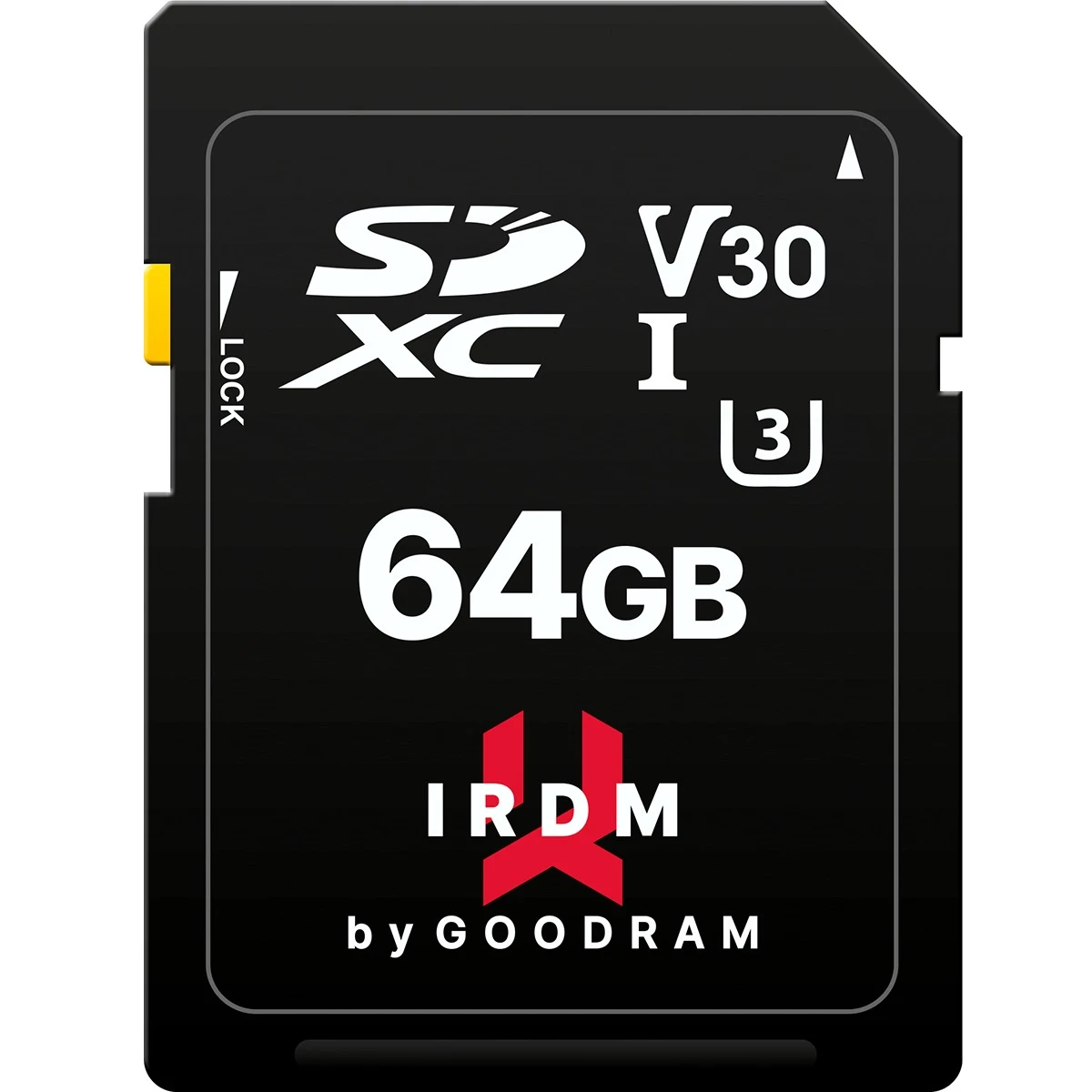 Карта памяти SDXC 64GB UHS-I/U3 Class 10 Goodram IRDM S3A0 R100/W40MB/s (IR-S3A0-0640R12) (UA)