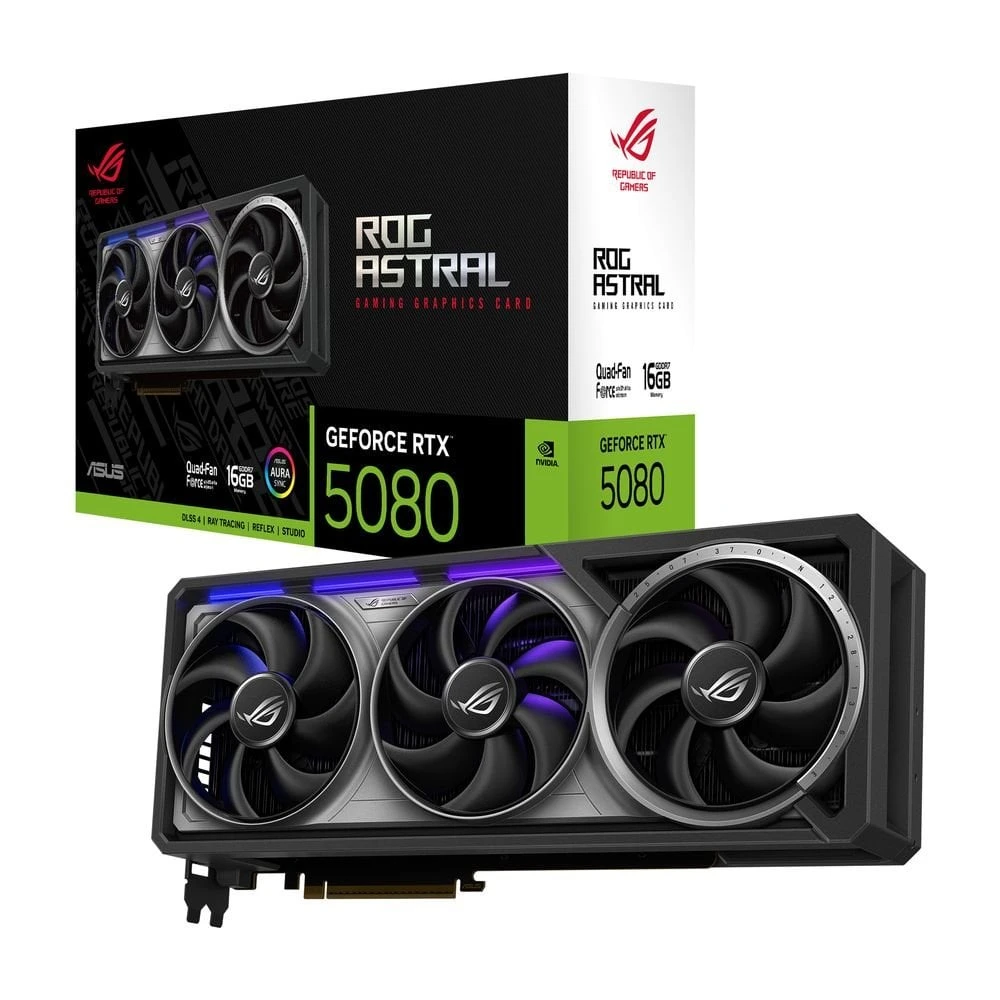 Відеокарта GeForce RTX 5080 16GB GDDR7 ROG Astral Asus (ROG-ASTRAL-RTX5080-16G-GAMING) (UA)