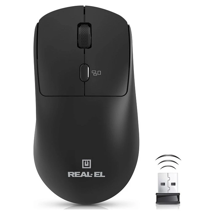 Миша REAL-EL RM-317W Black (EL123200052) (UA)